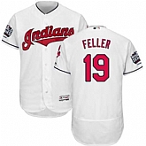 Cleveland Indians #19 Bob Feller White 2016 World Series Flexbase Stitched Jersey DingZhi