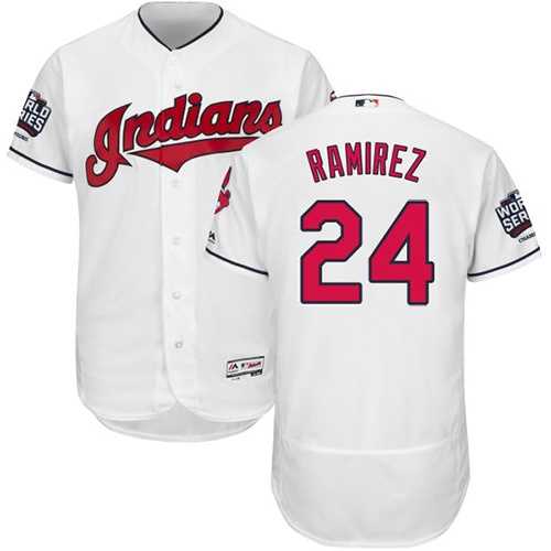 Cleveland Indians #24 Jose Ramirez White 2016 World Series Flexbase Stitched Jersey DingZhi,We sell and wholesale Cleveland Indians #24 Jose Ramirez White 2016 World Series Flexbase Stitched Jersey DingZhi on line form chian!