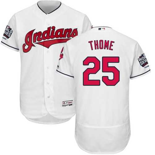 Cleveland Indians #25 Jim Thome White 2016 World Series Flexbase Stitched Jersey DingZhi,We sell and wholesale Cleveland Indians #25 Jim Thome White 2016 World Series Flexbase Stitched Jersey DingZhi on line form chian!