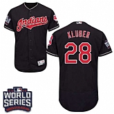 Cleveland Indians #28 Corey Kluber Navy 2016 World Series Flexbase Stitched Jersey DingZhi,baseball caps,new era cap wholesale,wholesale hats