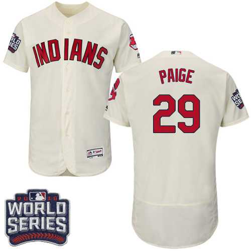 Cleveland Indians #29 Satchel Paige Cream 2016 World Series Flexbase Stitched Jersey DingZhi,We sell and wholesale Cleveland Indians #29 Satchel Paige Cream 2016 World Series Flexbase Stitched Jersey DingZhi on line form chian!