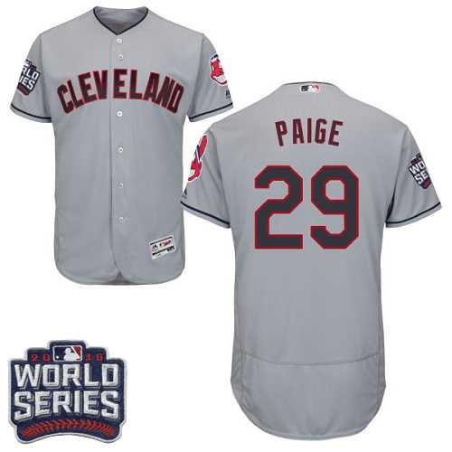 Cleveland Indians #29 Satchel Paige Gray 2016 World Series Flexbase Stitched Jersey DingZhi,We sell and wholesale Cleveland Indians #29 Satchel Paige Gray 2016 World Series Flexbase Stitched Jersey DingZhi on line form chian!