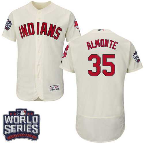 Cleveland Indians #35 Abraham Almonte Cream 2016 World Series Flexbase Stitched Jersey DingZhi,We sell and wholesale Cleveland Indians #35 Abraham Almonte Cream 2016 World Series Flexbase Stitched Jersey DingZhi on line form chian!