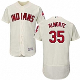 Cleveland Indians #35 Abraham Almonte Cream Flexbase Stitched Jersey DingZhi,baseball caps,new era cap wholesale,wholesale hats