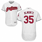 Cleveland Indians #35 Abraham Almonte White Flexbase Stitched Jersey DingZhi