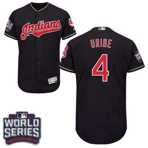 Cleveland Indians #4 Juan Uribe Navy 2016 World Series Flexbase Stitched Jersey DingZhi,We sell and wholesale Cleveland Indians #4 Juan Uribe Navy 2016 World Series Flexbase Stitched Jersey DingZhi on line form chian!