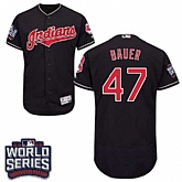 Cleveland Indians #47 Trevor Bauer Navy 2016 World Series Flexbase Stitched Jersey DingZhi,baseball caps,new era cap wholesale,wholesale hats