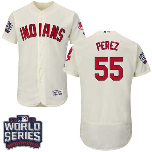 Cleveland Indians #55 Roberto Perez Cream 2016 World Series Flexbase Stitched Jersey DingZhi,We sell and wholesale Cleveland Indians #55 Roberto Perez Cream 2016 World Series Flexbase Stitched Jersey DingZhi on line form chian!