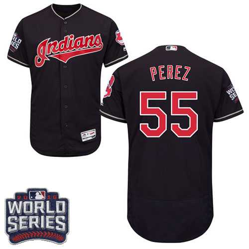 Cleveland Indians #55 Roberto Perez Navy 2016 World Series Flexbase Stitched Jersey DingZhi,We sell and wholesale Cleveland Indians #55 Roberto Perez Navy 2016 World Series Flexbase Stitched Jersey DingZhi on line form chian!