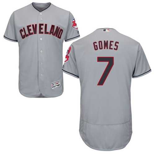 Cleveland Indians #7 Yan Gomes Gray Flexbase Stitched Jersey DingZhi,We sell and wholesale Cleveland Indians #7 Yan Gomes Gray Flexbase Stitched Jersey DingZhi on line form chian!