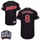 Cleveland Indians #8 Lonnie Chisenhall Navy 2016 World Series Flexbase Stitched Jersey DingZhi,baseball caps,new era cap wholesale,wholesale hats