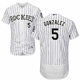 Colorado Rockies #5 Carlos Gonzalez White Flexbase Stitched Jersey DingZhi,baseball caps,new era cap wholesale,wholesale hats