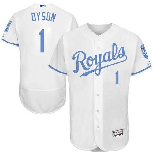 Kansas City Royals #1 Jarrod Dyson White Father's Day Flexbase Stitched Jersey DingZhi,We sell and wholesale Kansas City Royals #1 Jarrod Dyson White Father's Day Flexbase Stitched Jersey DingZhi on line form chian!