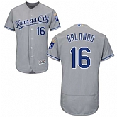 Kansas City Royals #16 Paulo Orlando Gray Flexbase Stitched Jersey DingZhi,baseball caps,new era cap wholesale,wholesale hats