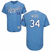 Kansas City Royals #34 Travis Wood Light Blue Flexbase Stitched Jersey DingZhi,baseball caps,new era cap wholesale,wholesale hats