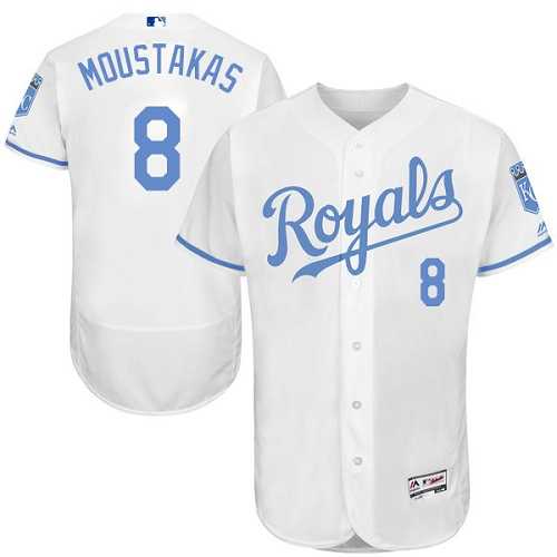 Kansas City Royals #8 Mike Moustakas White Father's Day Flexbase Stitched Jersey DingZhi,We sell and wholesale Kansas City Royals #8 Mike Moustakas White Father's Day Flexbase Stitched Jersey DingZhi on line form chian!