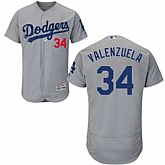Los Angeles Dodgers #34 Fernando Valenzuela Gray Flexbase Stitched Jersey DingZhi,baseball caps,new era cap wholesale,wholesale hats