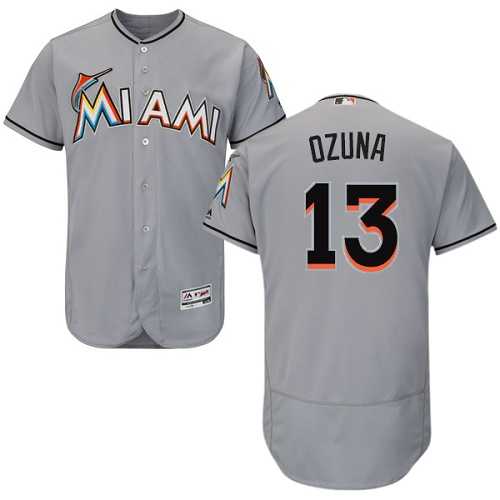 Miami Marlins #13 Marcell Ozuna Gray Flexbase Stitched Jersey DingZhi,We sell and wholesale Miami Marlins #13 Marcell Ozuna Gray Flexbase Stitched Jersey DingZhi on line form chian!