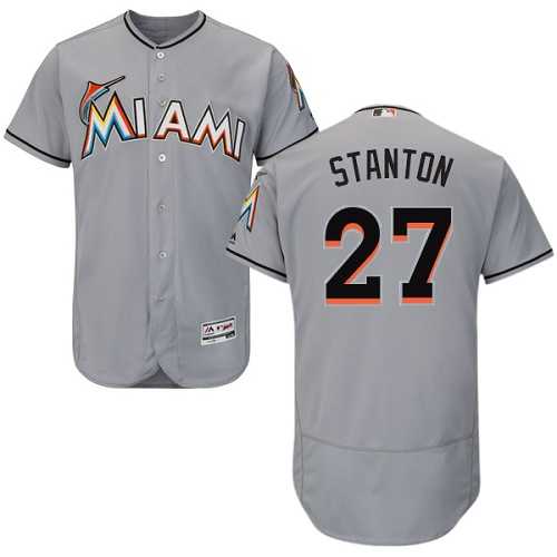 Miami Marlins #27 Giancarlo Stanton Gray Flexbase Stitched Jersey DingZhi,We sell and wholesale Miami Marlins #27 Giancarlo Stanton Gray Flexbase Stitched Jersey DingZhi on line form chian!