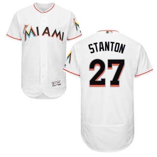 Miami Marlins #27 Giancarlo Stanton White Flexbase Stitched Jersey DingZhi,We sell and wholesale Miami Marlins #27 Giancarlo Stanton White Flexbase Stitched Jersey DingZhi on line form chian!