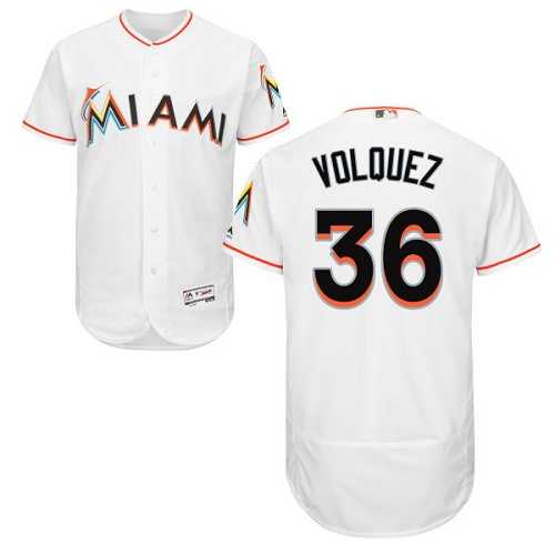 Miami Marlins #36 Edinson Volquez White Flexbase Stitched Jersey DingZhi,We sell and wholesale Miami Marlins #36 Edinson Volquez White Flexbase Stitched Jersey DingZhi on line form chian!