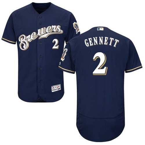 Milwaukee Brewers #2 Scooter Gennett Navy Flexbase Stitched Jersey DingZhi,We sell and wholesale Milwaukee Brewers #2 Scooter Gennett Navy Flexbase Stitched Jersey DingZhi on line form chian!