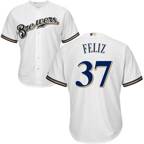 Milwaukee Brewers #37 Neftali Feliz White New Cool Base Stitched Jersey DingZhi,We sell and wholesale Milwaukee Brewers #37 Neftali Feliz White New Cool Base Stitched Jersey DingZhi on line form chian!