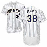 Milwaukee Brewers #38 Wily Peralta White Flexbase Player Stitched Jersey DingZhi,baseball caps,new era cap wholesale,wholesale hats