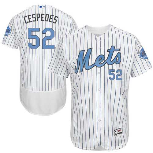 New York Mets #52 Yoenis Cespedes White Father's Day Flexbase Stitched Jersey DingZhi,We sell and wholesale New York Mets #52 Yoenis Cespedes White Father's Day Flexbase Stitched Jersey DingZhi on line form chian!