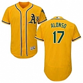 Oakland Athletics #17 Yonder Alonso Yellow Flexbase Stitched Jersey DingZhi,baseball caps,new era cap wholesale,wholesale hats