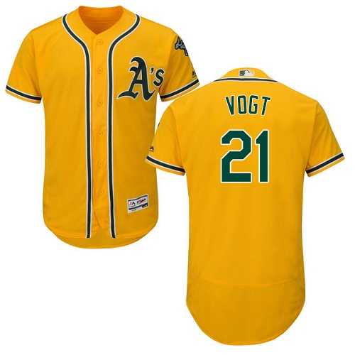 Oakland Athletics #21 Stephen Vogt Yellow Flexbase Stitched Jersey DingZhi,We sell and wholesale Oakland Athletics #21 Stephen Vogt Yellow Flexbase Stitched Jersey DingZhi on line form chian!