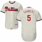 Philadelphia Phillies #5 Michael Saunders Cream Flexbase Stitched Jersey DingZhi,baseball caps,new era cap wholesale,wholesale hats