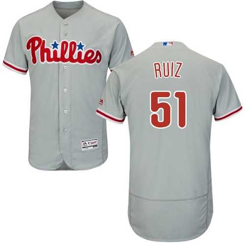 Philadelphia Phillies #51 Carlos Ruiz Gray Flexbase Stitched Jersey DingZhi,We sell and wholesale Philadelphia Phillies #51 Carlos Ruiz Gray Flexbase Stitched Jersey DingZhi on line form chian!