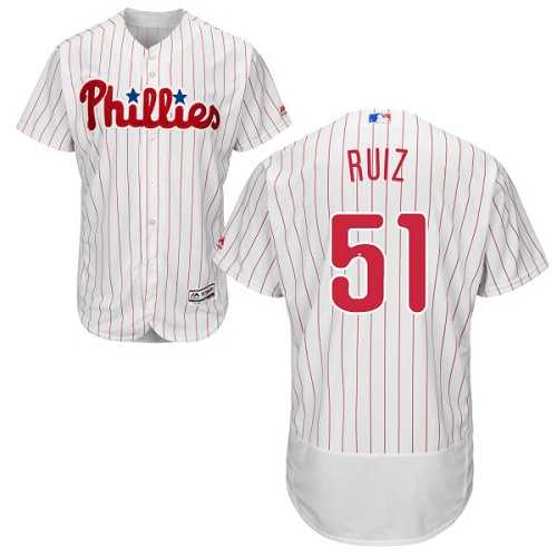 Philadelphia Phillies #51 Carlos Ruiz White Flexbase Stitched Jersey DingZhi,We sell and wholesale Philadelphia Phillies #51 Carlos Ruiz White Flexbase Stitched Jersey DingZhi on line form chian!