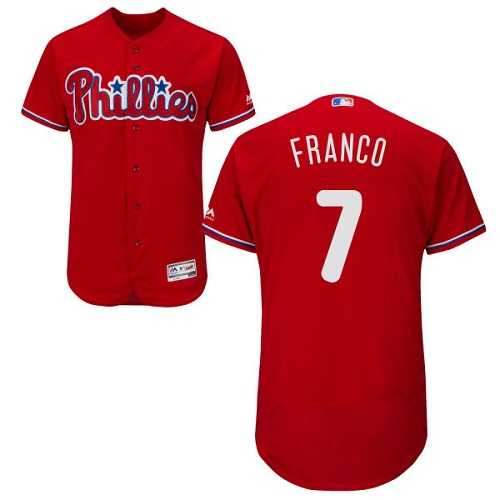 Philadelphia Phillies #7 Maikel Franco Red Flexbase Stitched Jersey DingZhi,We sell and wholesale Philadelphia Phillies #7 Maikel Franco Red Flexbase Stitched Jersey DingZhi on line form chian!