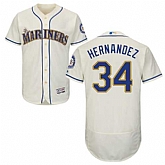 Seattle Mariners #34 Felix Hernandez Cream Flexbase Stitched Jersey DingZhi,baseball caps,new era cap wholesale,wholesale hats