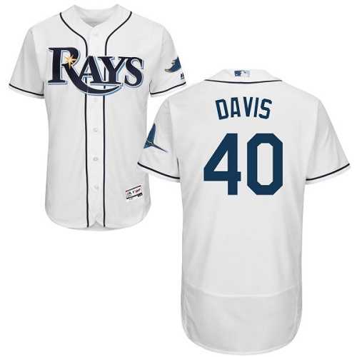 Tampa Bay Rays #40 Wade Davis White Flexbase Stitched Jersey DingZhi,We sell and wholesale Tampa Bay Rays #40 Wade Davis White Flexbase Stitched Jersey DingZhi on line form chian!