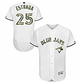 Toronto Blue Jays #25 Marco Estrada White Memorial Day Flexbase Stitched Jersey DingZhi,baseball caps,new era cap wholesale,wholesale hats