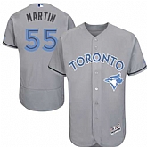 Toronto Blue Jays #55 Russell Martin Gray Father's Day Flexbase Stitched Jersey DingZhi,baseball caps,new era cap wholesale,wholesale hats