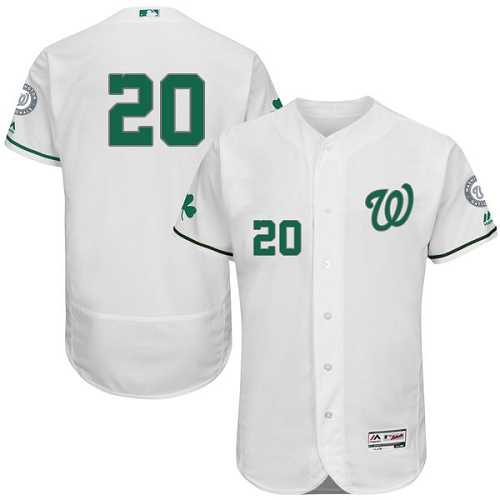 Washington Nationals #20 Daniel Murphy White St. Patrick's Day Flexbase Stitched Jersey DingZhi,We sell and wholesale Washington Nationals #20 Daniel Murphy White St. Patrick's Day Flexbase Stitched Jersey DingZhi on line form chian!