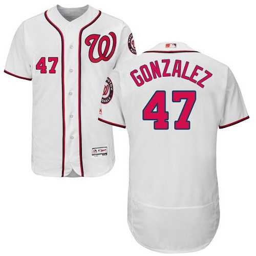 Washington Nationals #47 Gio Gonzalez White Flexbase Stitched Jersey DingZhi,We sell and wholesale Washington Nationals #47 Gio Gonzalez White Flexbase Stitched Jersey DingZhi on line form chian!