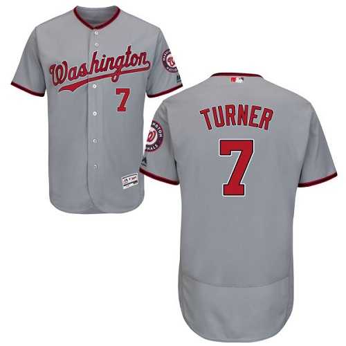 Washington Nationals #7 Trea Turner Gray Flexbase Stitched Jersey DingZhi,We sell and wholesale Washington Nationals #7 Trea Turner Gray Flexbase Stitched Jersey DingZhi on line form chian!
