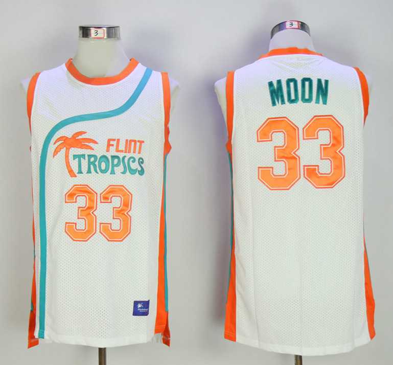 Flint Tropics #33 Jackie Moon White Semi Pro Movie Stitched Basketball Jersey,We sell and wholesale Flint Tropics #33 Jackie Moon White Semi Pro Movie Stitched Basketball Jersey on line form chian!