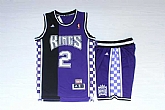Kings #2 Mitch Richmond Black & Purple Hardwood Classics Jersey(With Shorts),baseball caps,new era cap wholesale,wholesale hats