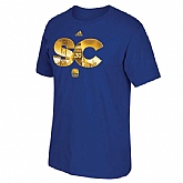 Men's Golden State Warriors 30 Stephen Curry Royal Initial Landmark T-shirt FengYun,baseball caps,new era cap wholesale,wholesale hats