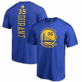 Men's Golden State Warriors 35 Kevin Durant Royal Backer Name & Number T-shirt FengYun,baseball caps,new era cap wholesale,wholesale hats