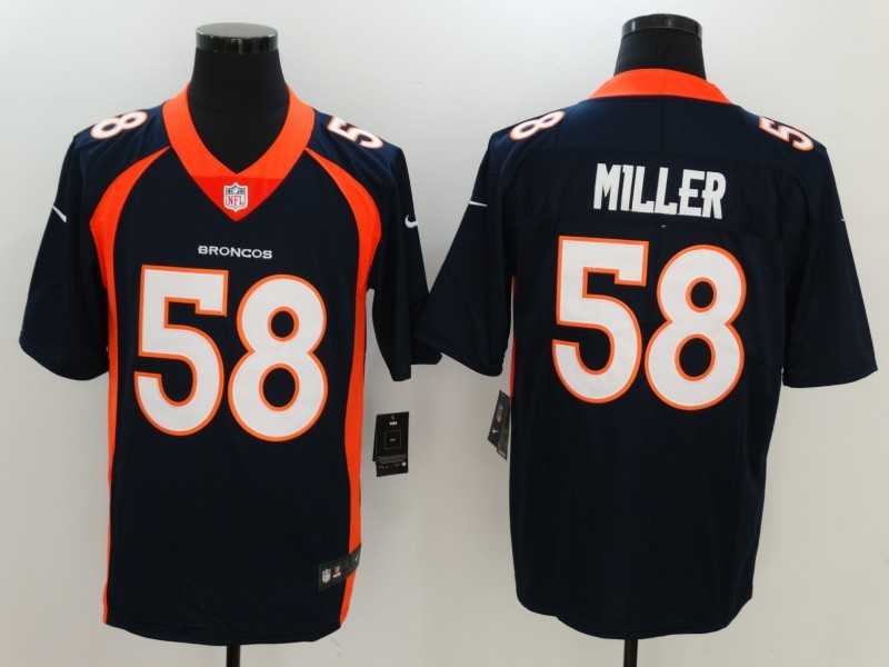 Nike Limited Denver Broncos #58 Von Miller Navy Blue Vapor Untouchable Jersey,We sell and wholesale Nike Limited Denver Broncos #58 Von Miller Navy Blue Vapor Untouchable Jersey on line form chian!