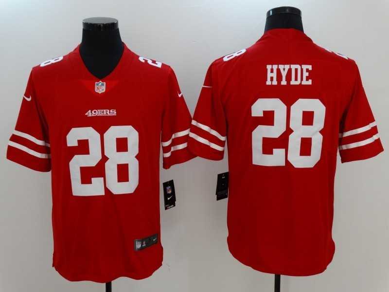 Nike Limited San Francisco 49ers #28 Carlos Hyde Red Vapor Untouchable Jersey,We sell and wholesale Nike Limited San Francisco 49ers #28 Carlos Hyde Red Vapor Untouchable Jersey on line form chian!