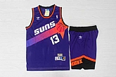 Suns #13 Steve Nash Purple Hardwood Classics Jersey(With Shorts),baseball caps,new era cap wholesale,wholesale hats