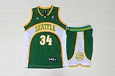 Supersonics #34 Ray Allen Green Swingman Jersey(With Shorts),baseball caps,new era cap wholesale,wholesale hats